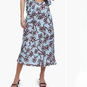 Madewell Floral Midi Slip Skirt